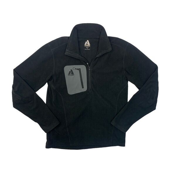 Eddie Bauer Fleece Mens S Small Black First Ascent Cloud Layer Zip Up Sweatshirt - Picture 1 of 12